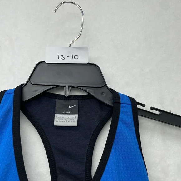 Nike Tank Top Women's Sz M Royal Blue Activewear V Neck DriFit Sleeveless Jersey - Picture 11 of 11